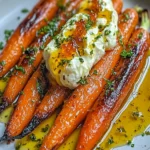 roasted carrots with whipped ricotta and hot honey First Image First Image