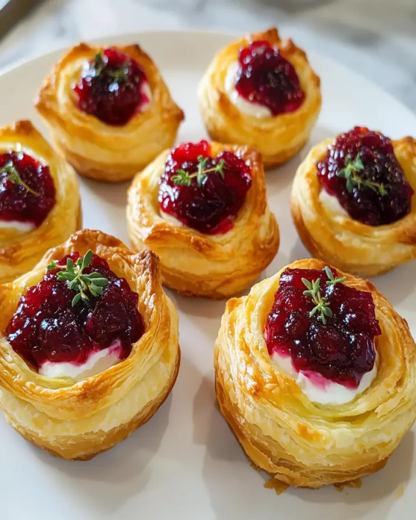 Cranberry Brie Puff Pastry Cups First Image First Image
