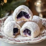 Blueberry-Filled Almond Snowball Cookies for Sweet Bliss First Image First Image