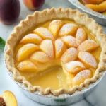 Homemade Peach Custard Pie First Image First Image