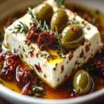 Baked Feta with Olives and Sun-Dried Tomatoes First Image First Image