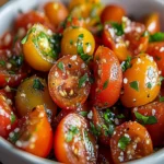Fresh and Flavorful Tomato Garlic Salad Recipe First Image First Image