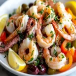 Zesty Italian Seafood Salad with Octopus and Shrimp First Image First Image