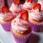 Strawberry Milkshake Cupcakes First Image First Image