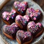 Chocolate Dipped Heart Cookies First Image First Image