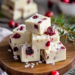 White Chocolate Cranberry Fudge First Image First Image