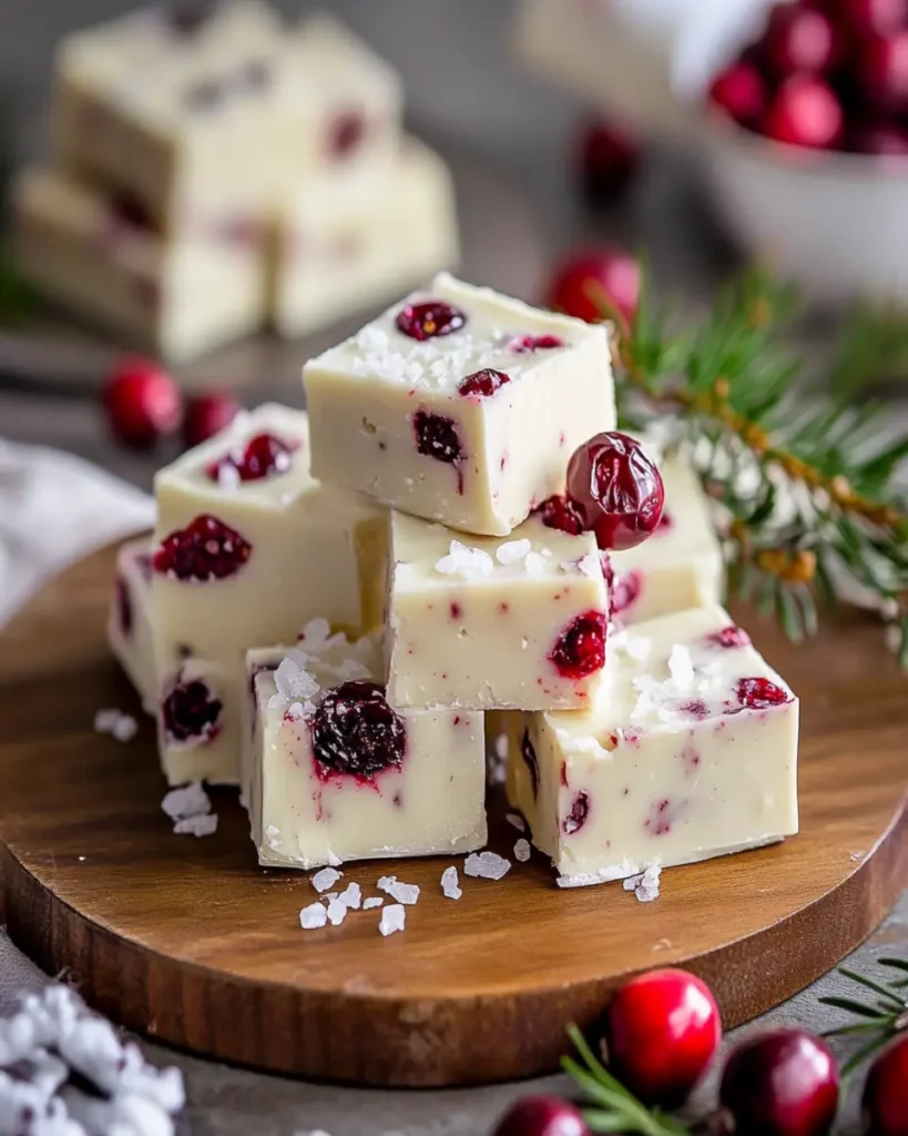 White Chocolate Cranberry Fudge First Image First Image