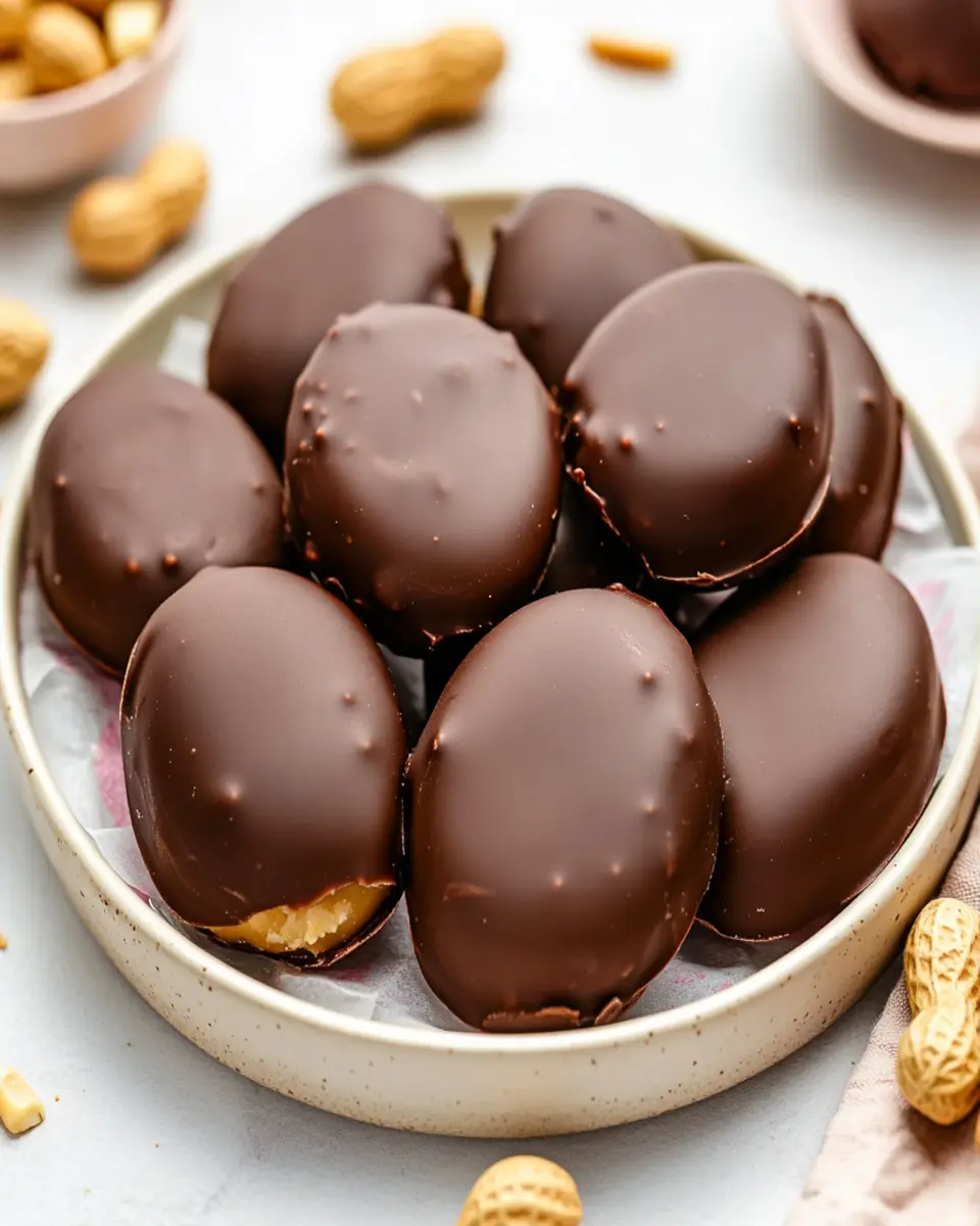 Homemade Reese’s Eggs First Image First Image