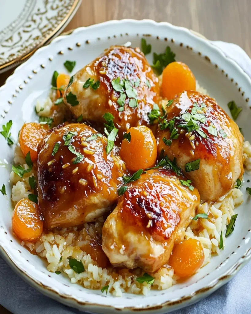 One-Pan Apricot Chicken & Rice First Image First Image