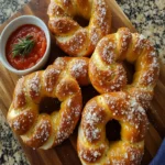 Mozzarella-Stuffed Rosemary Parmesan Pretzels by Baker by Nature First Image First Image