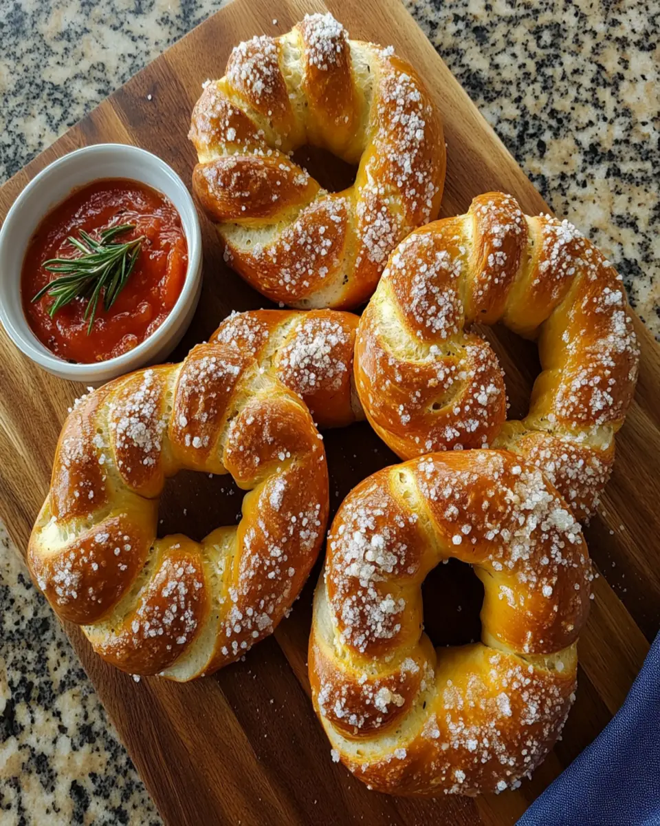 Mozzarella-Stuffed Rosemary Parmesan Pretzels by Baker by Nature First Image First Image