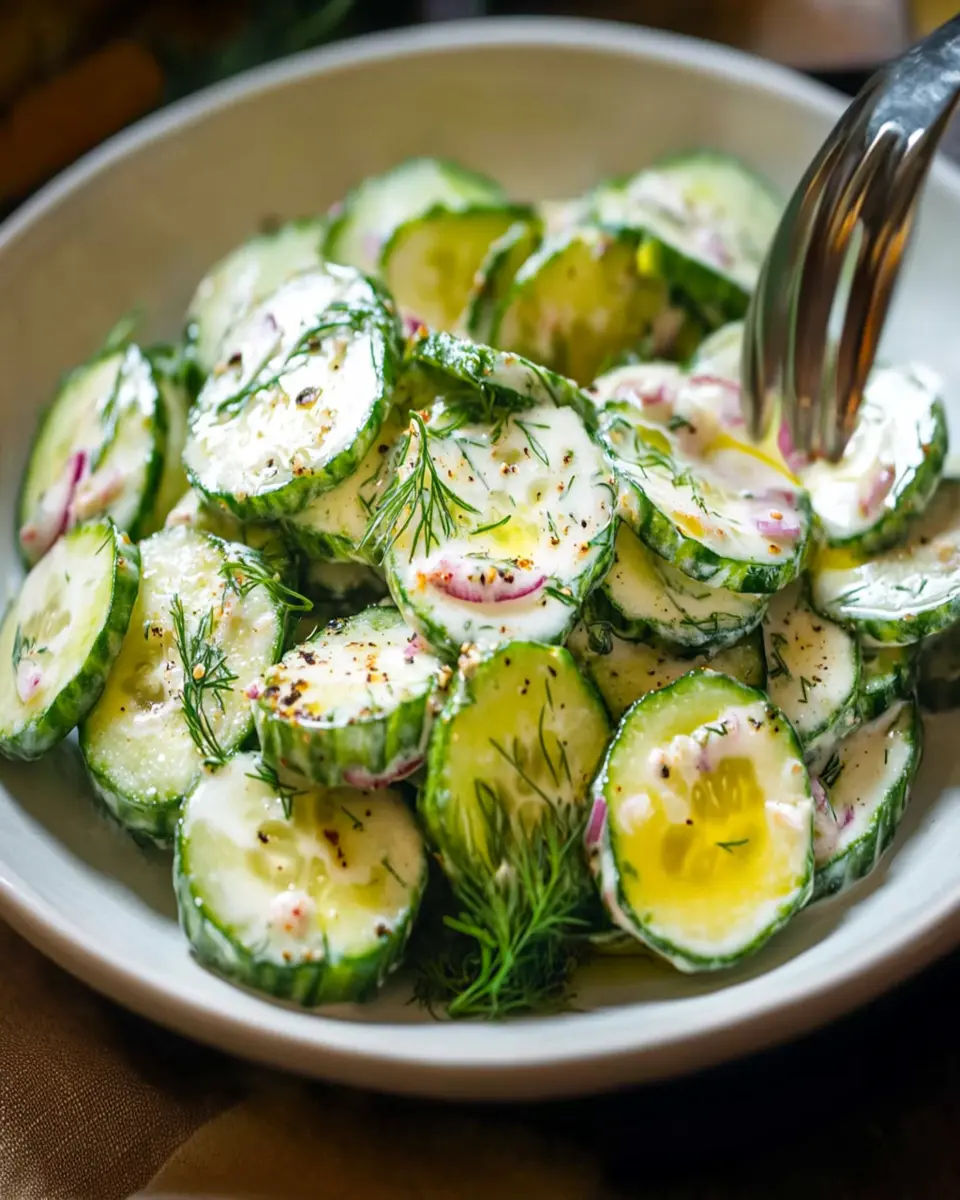 Creamy Cucumber Dill Salad First Image First Image
