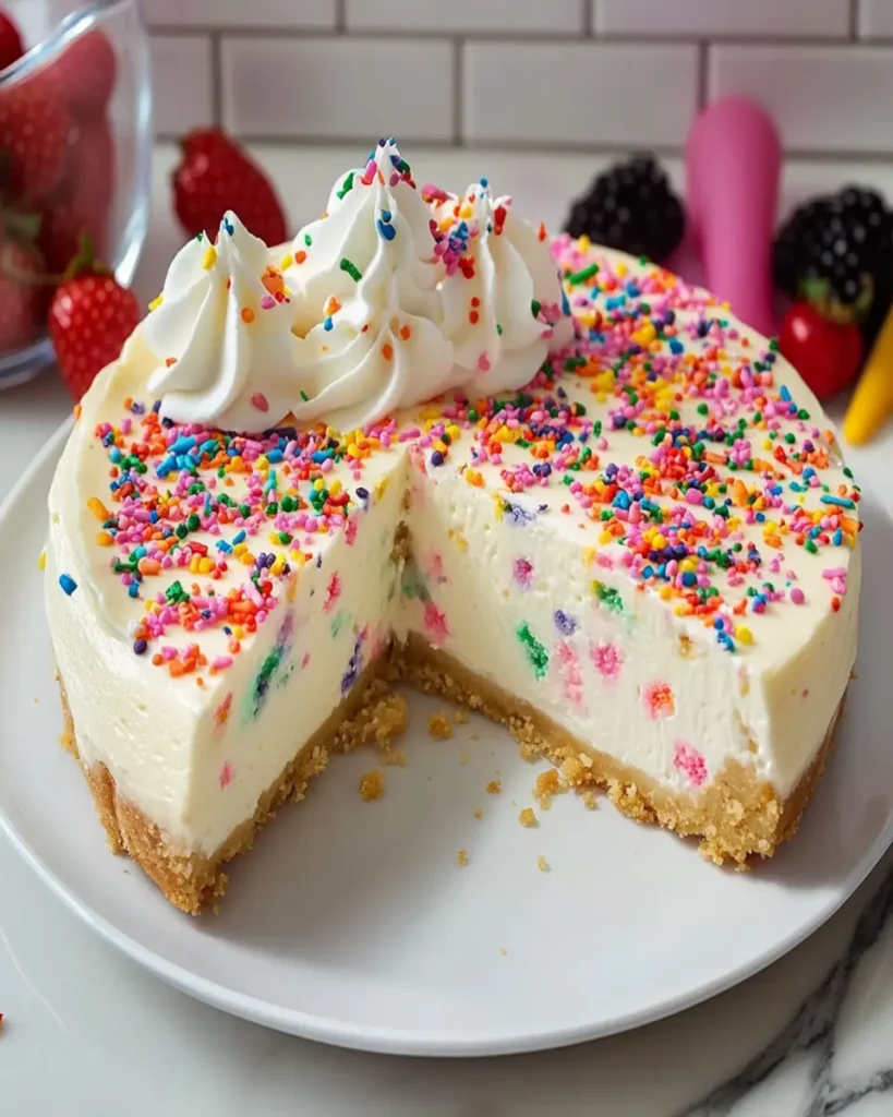 No-Bake Funfetti Cheesecake First Image First Image
