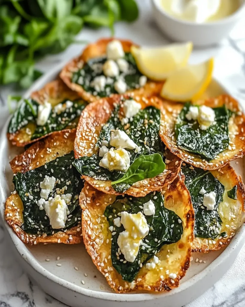 Mediterranean Spinach & Feta Crisps Quick Snack First Image First Image