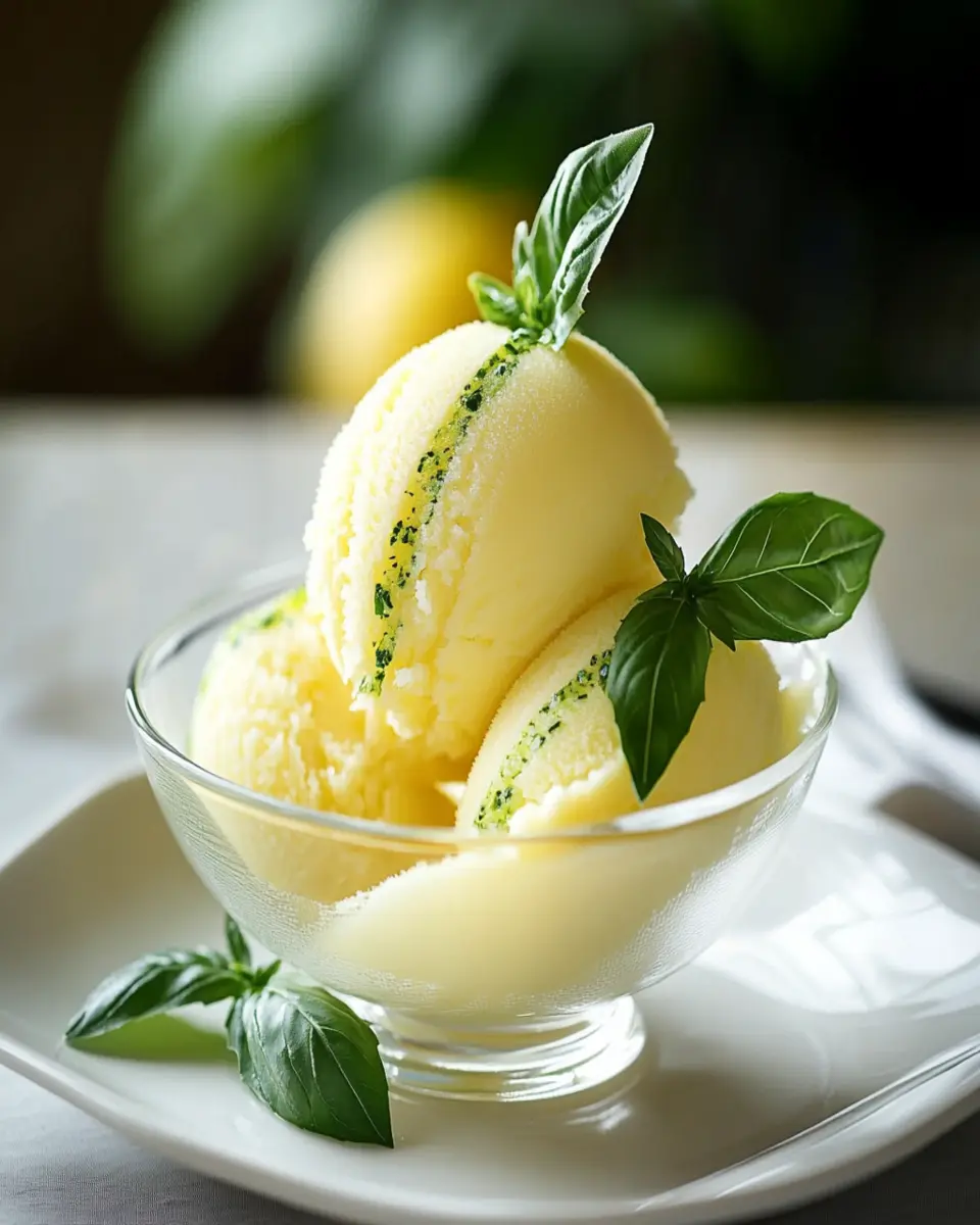 Lemon Basil Sorbet: Refreshing Summer Bliss Awaits First Image First Image