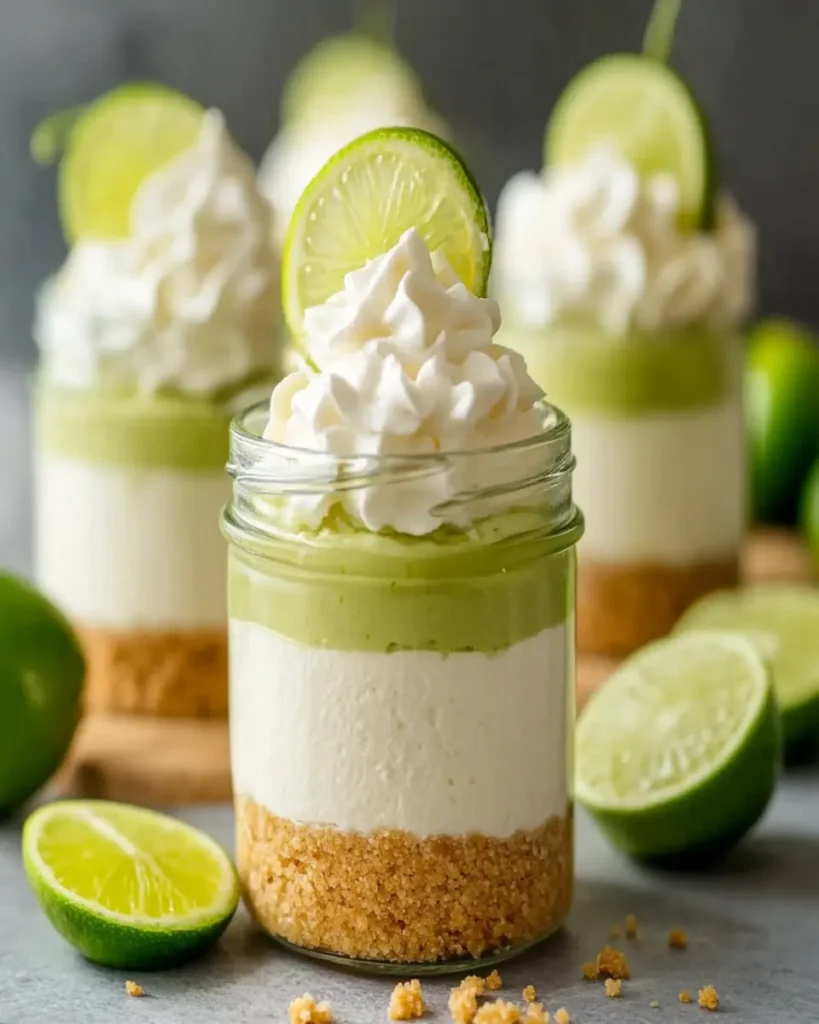 No-bake Key Lime Cheesecake Jar First Image First Image