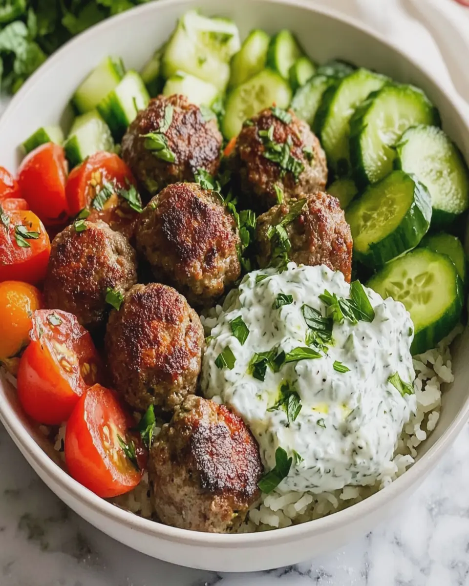 Greek Meatball Bowl First Image First Image