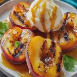 Grilled Peaches with Ice Cream First Image First Image